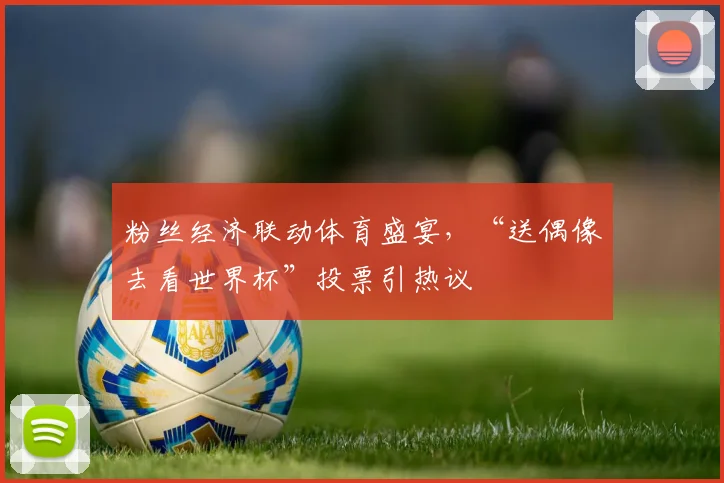 粉丝经济联动体育盛宴，“送偶像去看世界杯”投票引热议
